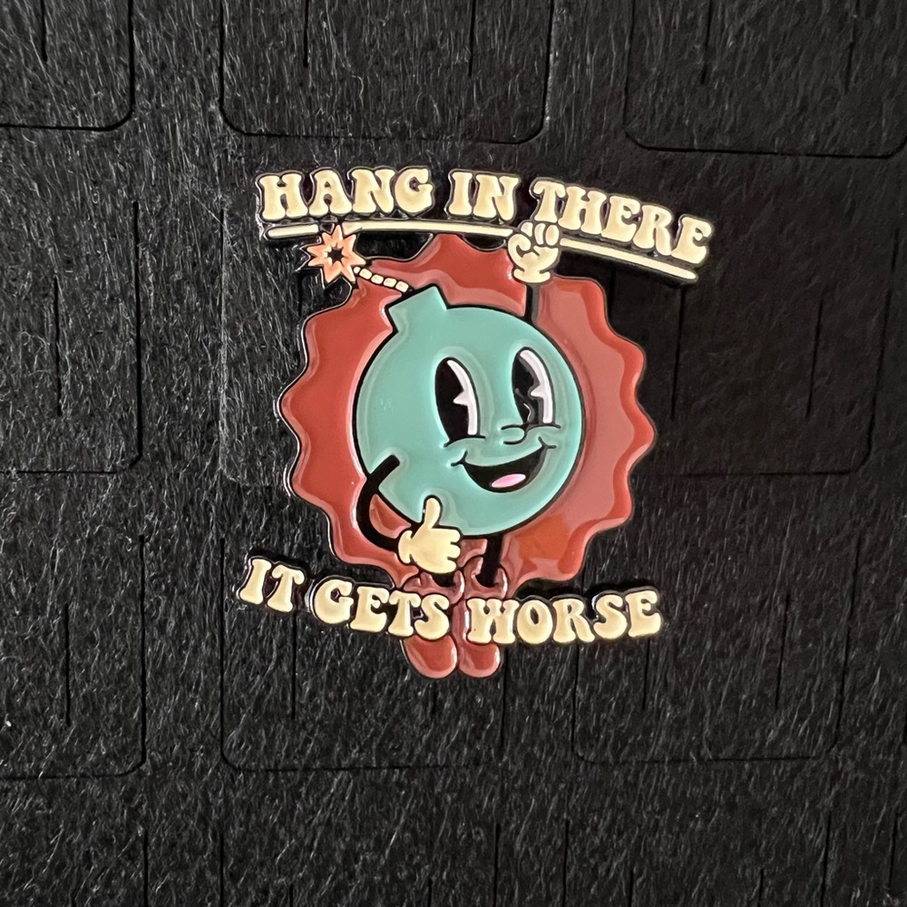 Hang In There Enamel Pin - Picture 2 of 2